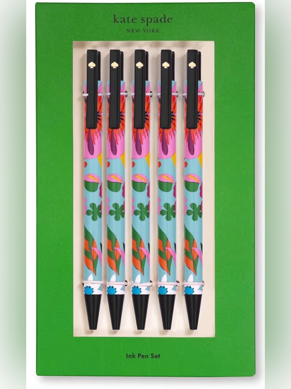 kate spade Floral Pattern Multicolor Ink Pen Set